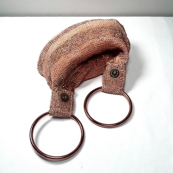 ✨ St. Xavier Goldie Hand-Beaded Bracelet Bag – Rose Gold Evening Clutch ✨ - Picture 6 of 11